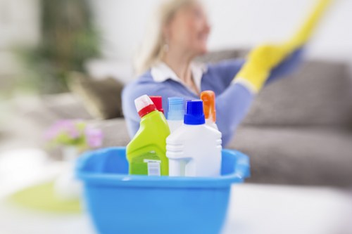 Safe handling of cleaning products and equipment during carpet cleaning