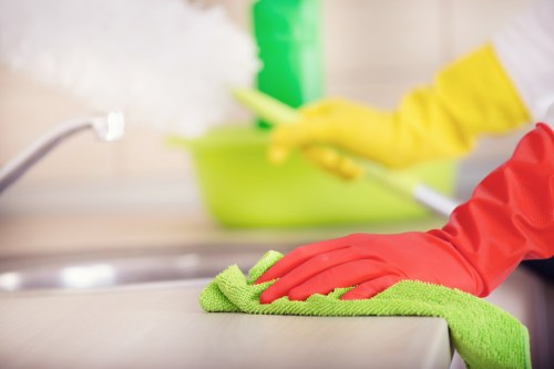 Inspection of carpet cleaning results during a review
